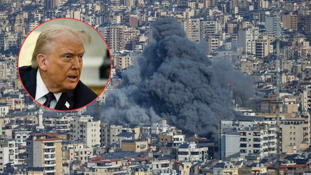 Donald Trump i eksplozija u Iranu, ilustracija