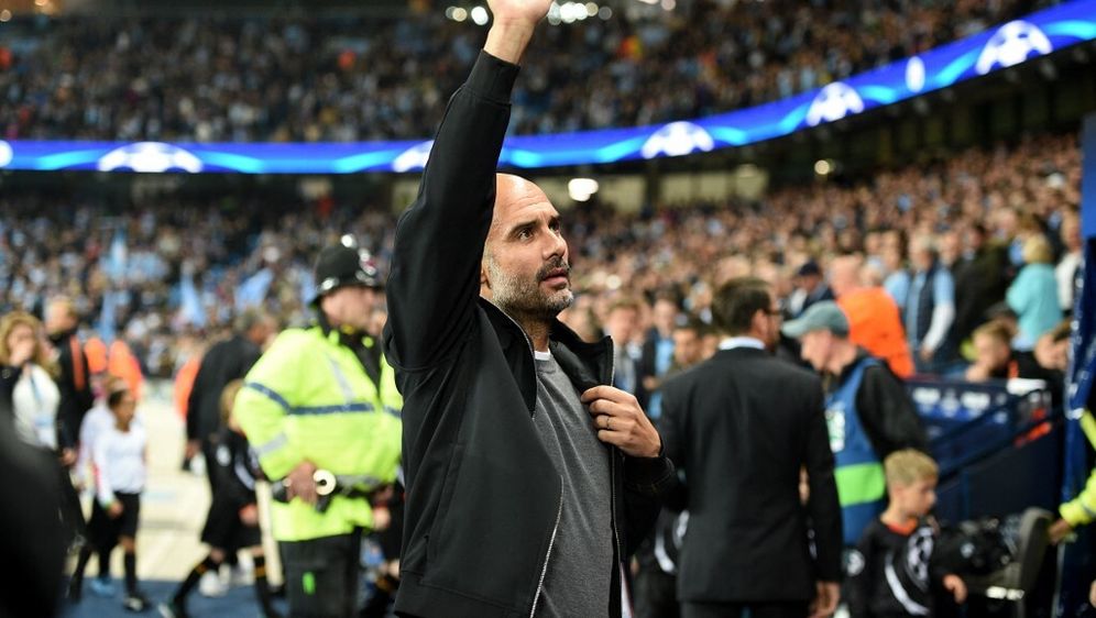 Pep Guardiola na Etihadu