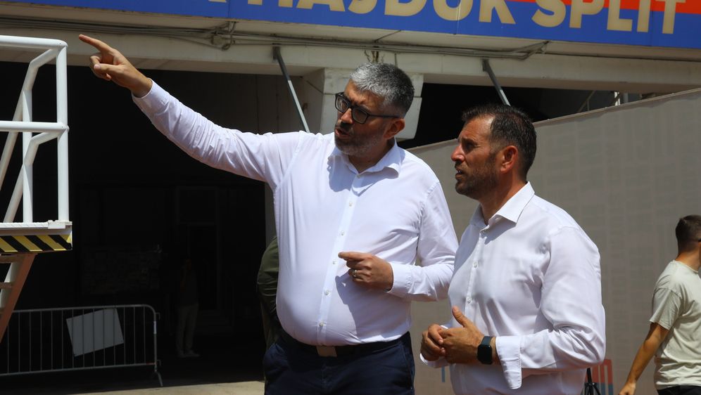 Hajdukov predsjednik Ivan Bilić i splitski gradonačelnik Tomislav Šuta