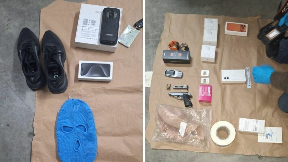 Predmeti koje je zagrebačka policija pronašla kod pljačkaša