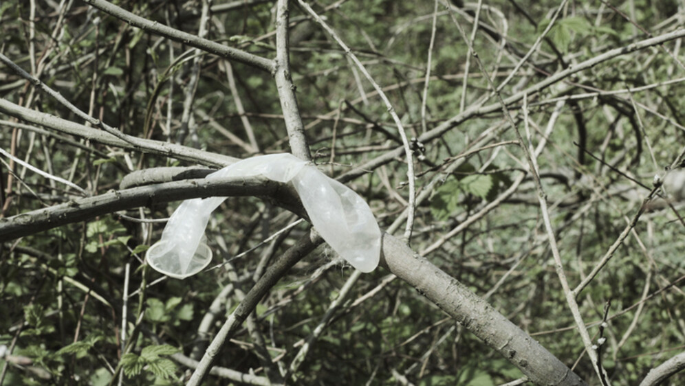 Kondom na grani, ilustracija