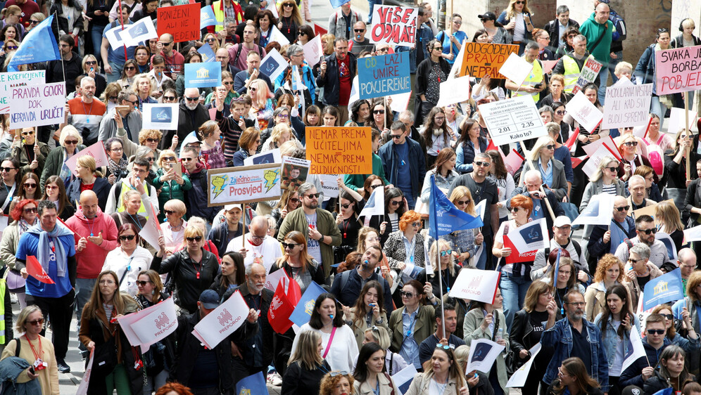 Prosvjed obrazovnih sindikata 2025. godine