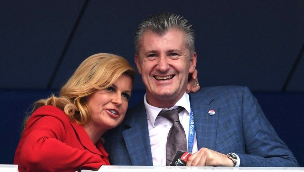 Kolinda Grabar-Kitarović i Davor Šuker 2018. godine u Rusiji