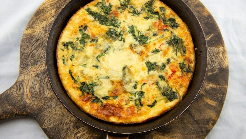 Složenac s jajima špinatom i pancetom