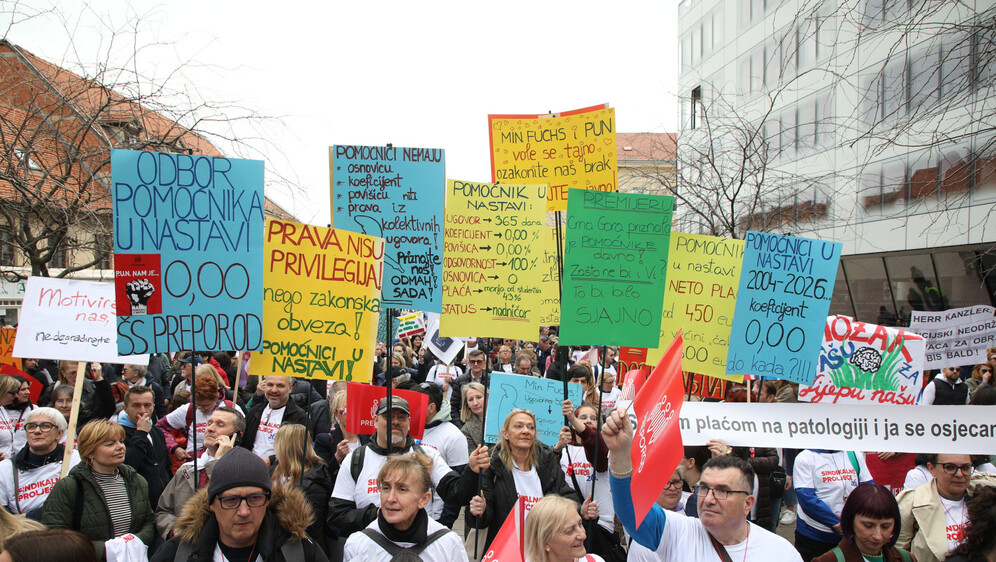 Prosvjed sindikata u Zagrebu - 9