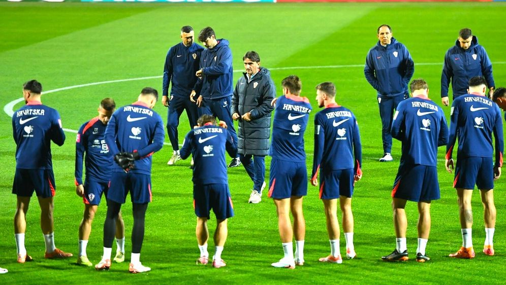 Zlatko Dalić na treningu Vatrenih