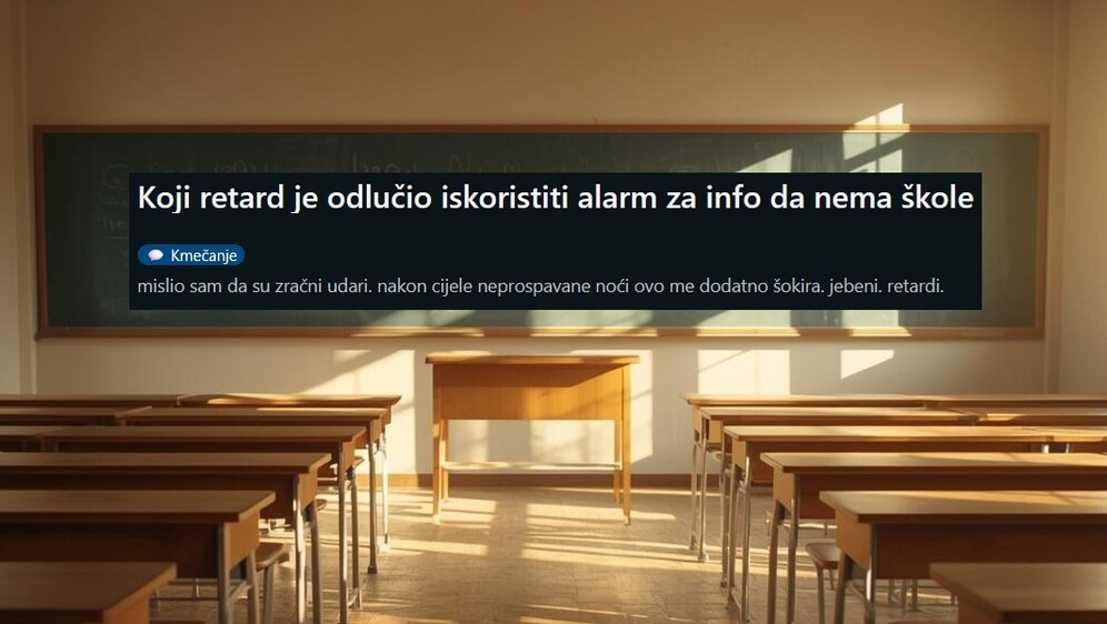 Reakcija na upozorenje o otkazivanju nastave