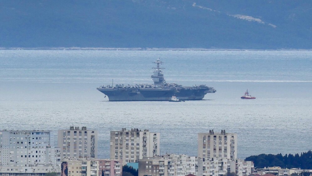 Dolazak najvećeg američkog nosača aviona USS Gerald R. Ford pred Split - 2