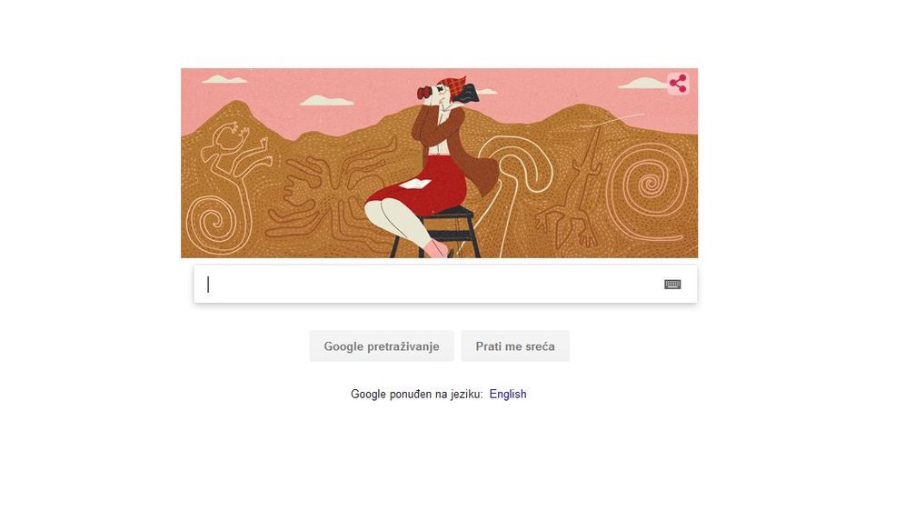 Google Doodle posvećen Mariji Reiche (Screenshot: Google)