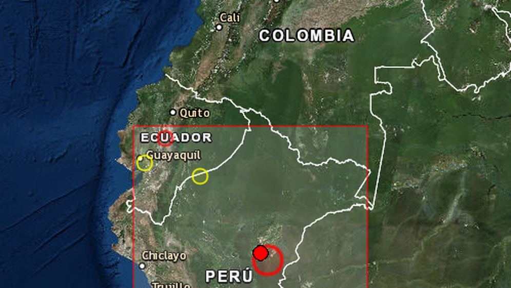 Potres u Peruu (Foto: Screenshot/emsc-csem)