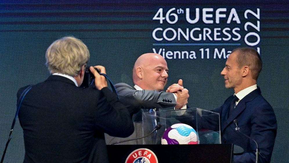Gianni Infantino i Aleksander Čeferin. predsjednici FIFA-e i UEFA-e