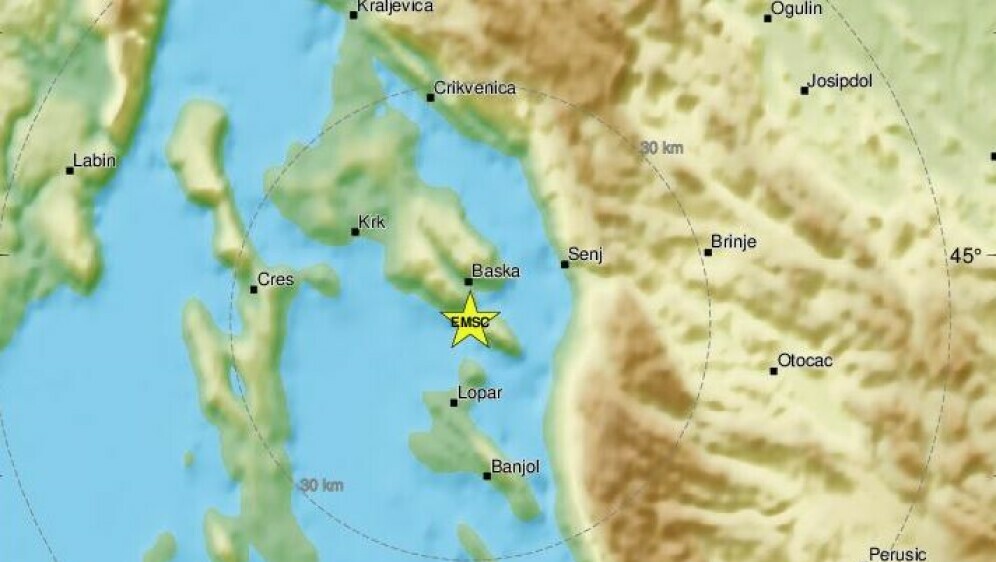 Potres u Baščanskoj Dragi
