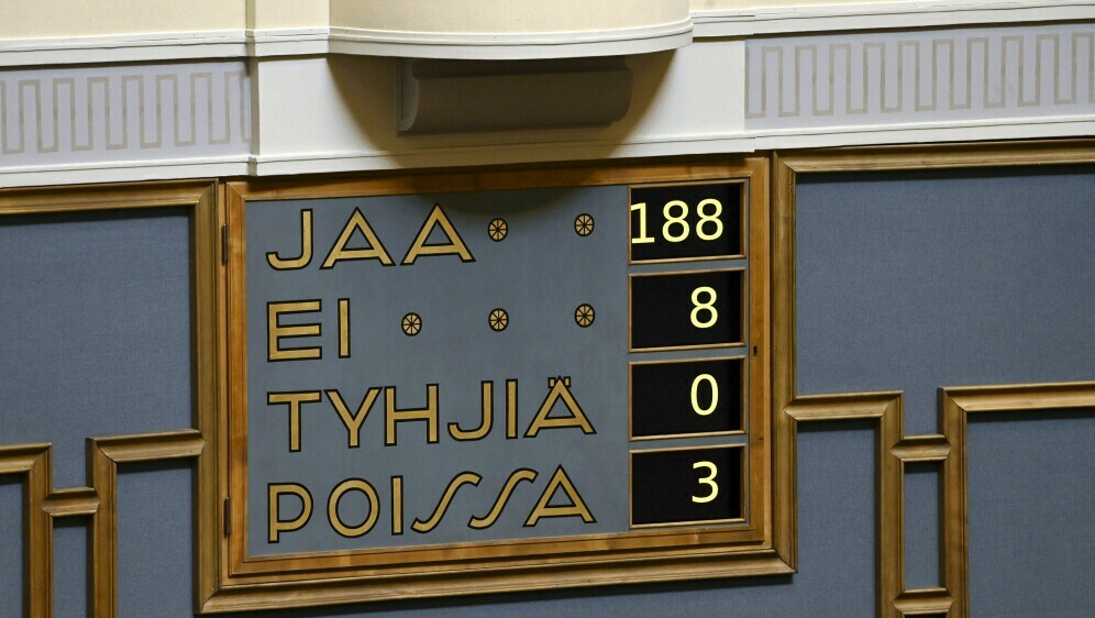 Rezultati glasovanja u finskom parlamentu