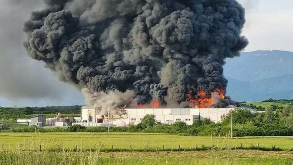 Požar u tvornici u Bihaću
