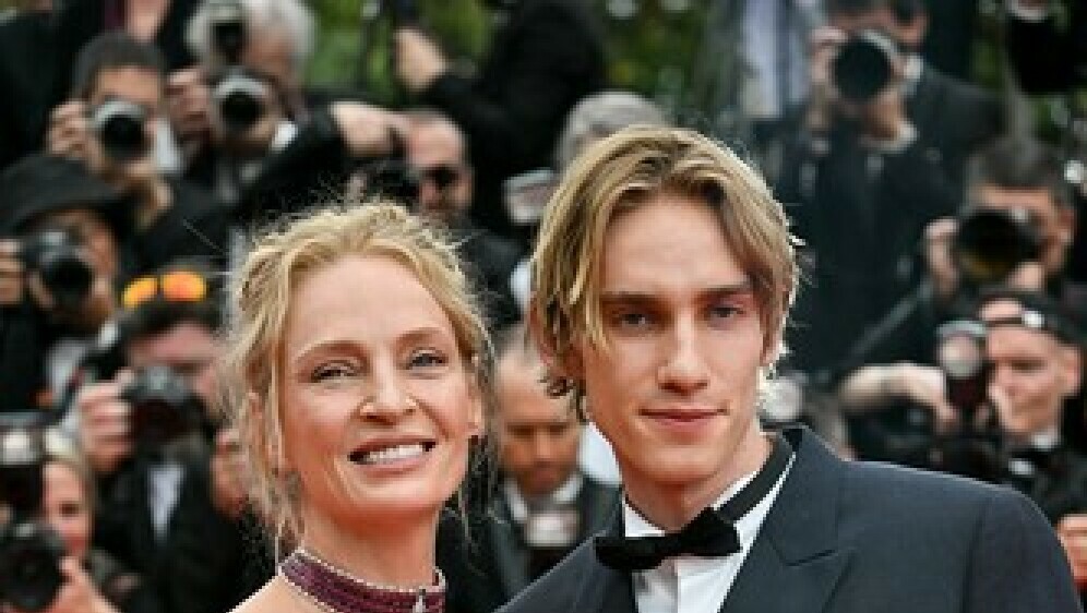 Uma Thurman i Levon Roan Thurman-Hawke - 3
