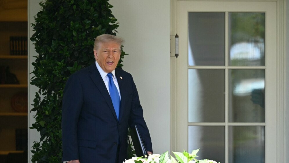 Donald Trump u vrtu Bijele kuće