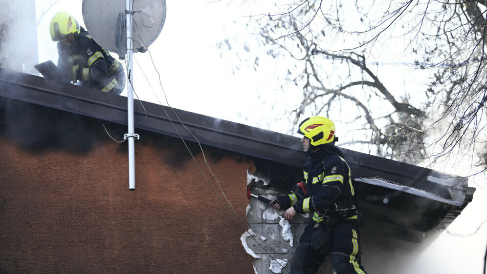 Požar na kući, ilustracija