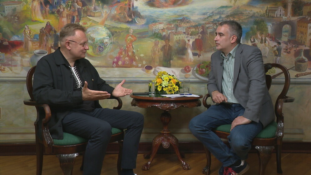 Gradonačelnik Lavova Andrij Sadovij i Marko Stričević