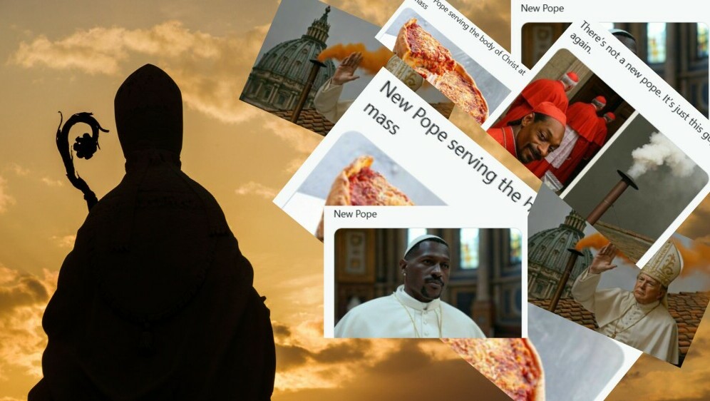 Silueta pape i šale na račun pape Lava XIV.