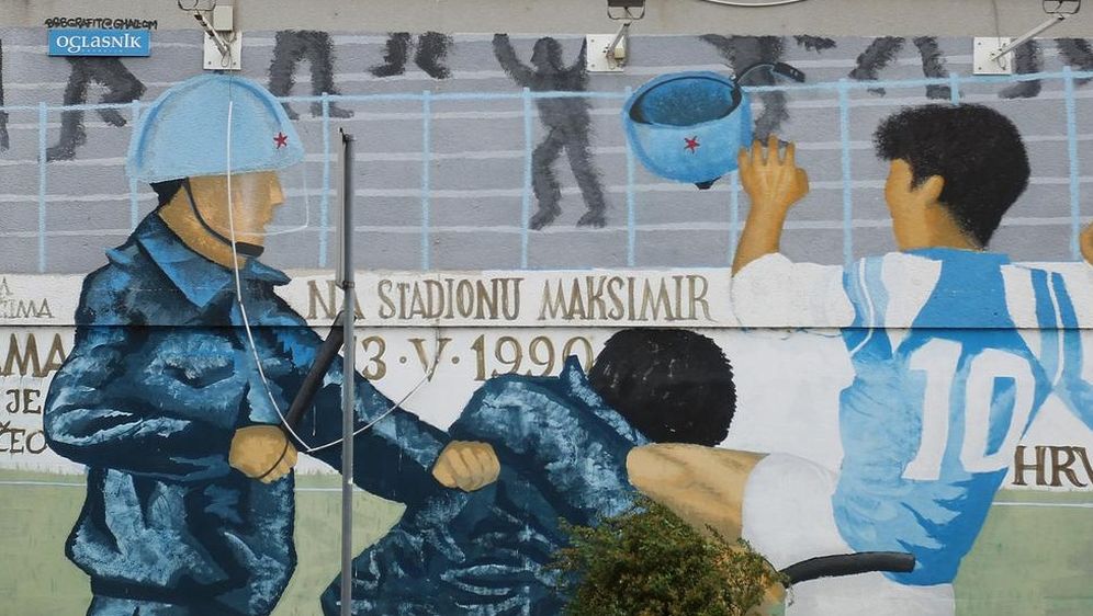 Grafit posvećen napadu Zvonimira Bobana na milicajca