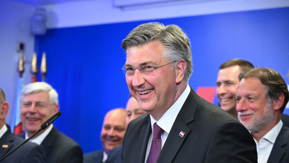 Andrej Plenković u stožeru HDZ-a