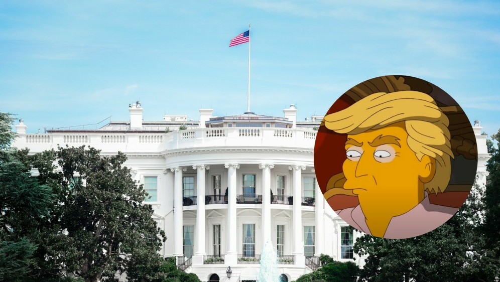 Bijela kuća u SAD-u i Donald Trump u stilu Simpsona