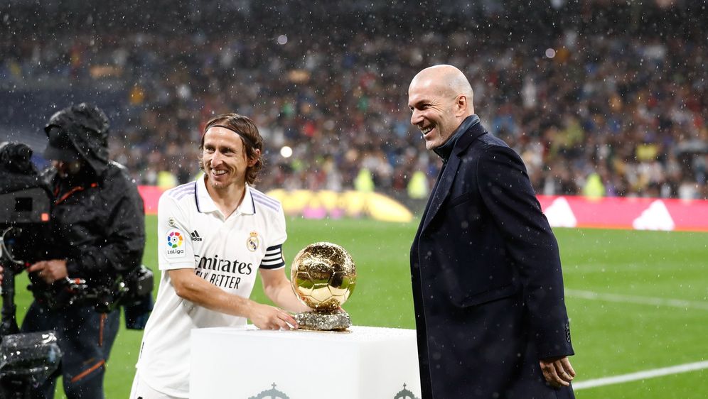 Luka Modrić i Zinedine Zidane