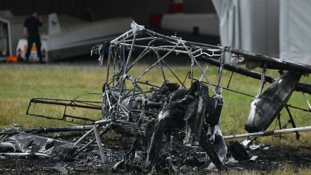 Na aerodromu u Pribislavcu izgorio avion - 1