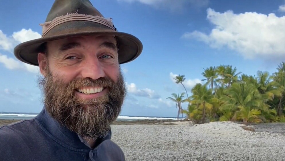 Svjetski putnik Thor Pedersen pri posjetu Tuvalu