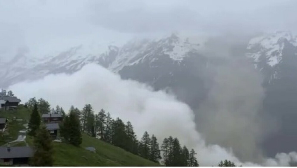 Selo Blatten, Švicarska, urušavanje ledenjaka