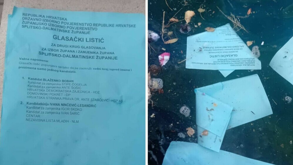 Glasački listići u moru