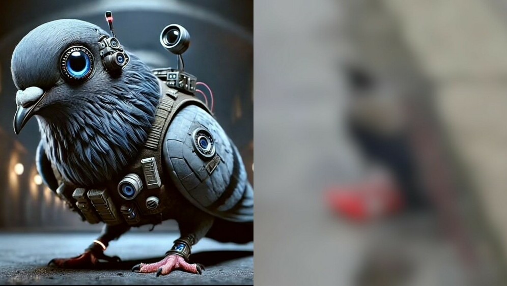 Špijuniro Golubiro, ptica