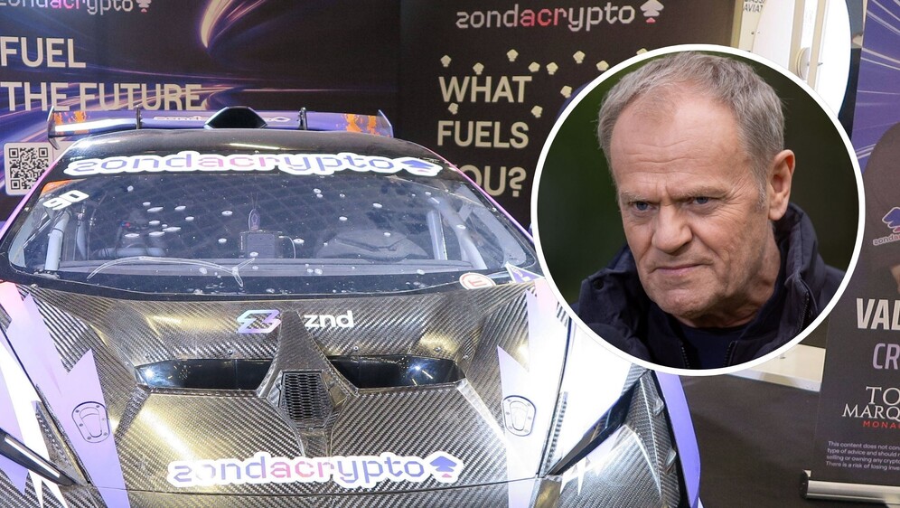 Štand Zondacrypto mijenjačnice i Donald Tusk