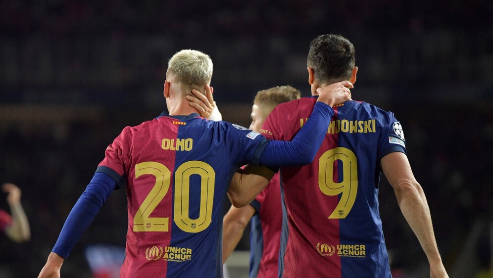Robert Lewandowski i Dani Olmo