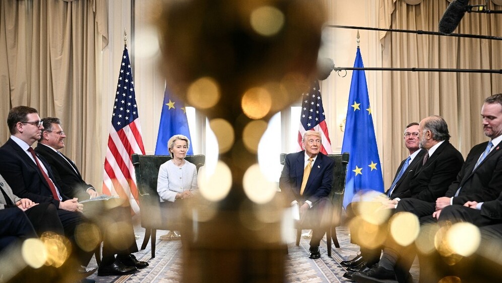 Ursula von der Leyen i Donald Trump prilikom razgovora u Turnberryju u srpnju 2025.