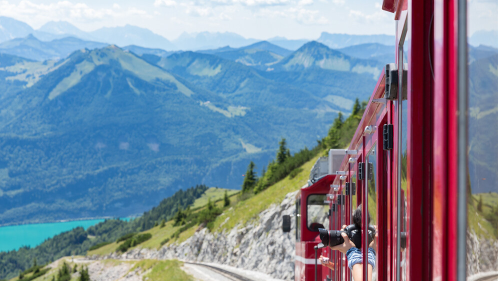 Sankt,Wolfgang,,Austria,-,Juli,19,,2017:,Cogwheel,Train,To