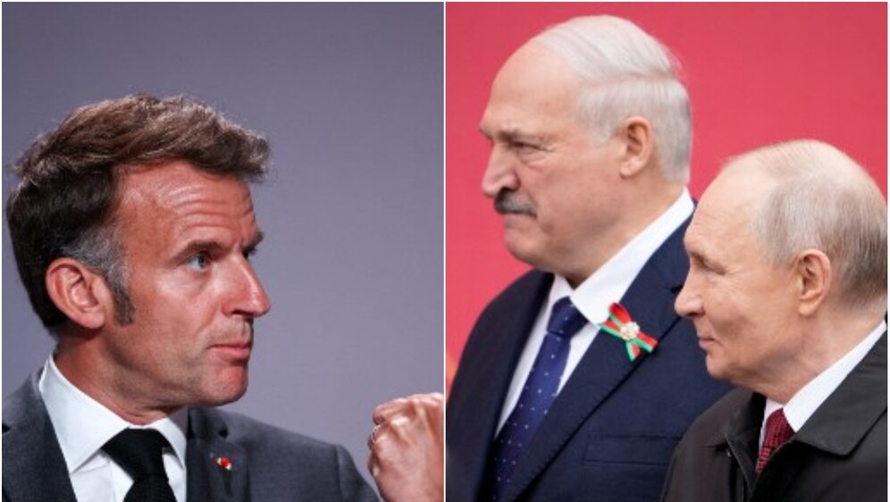 Emmanuel Macron, Aleksandar Lukašenko, Vladimir Putin