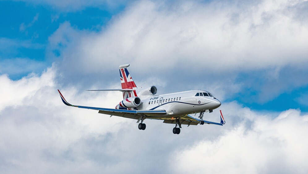 Zrakoplov Dassault falcon 900LX britanske vlade