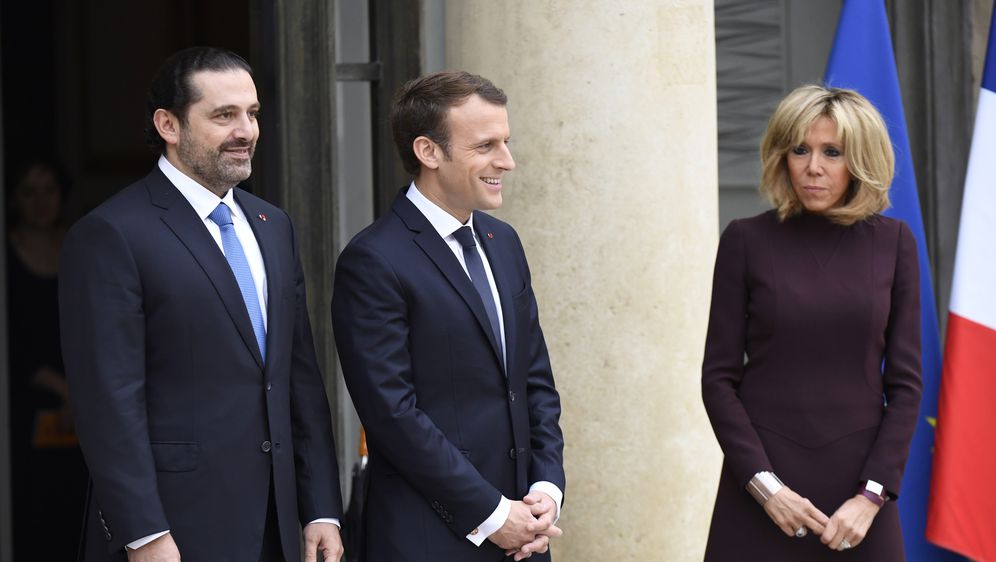 Saad Hariri i Emmanuel Macron (Foto: AFP)