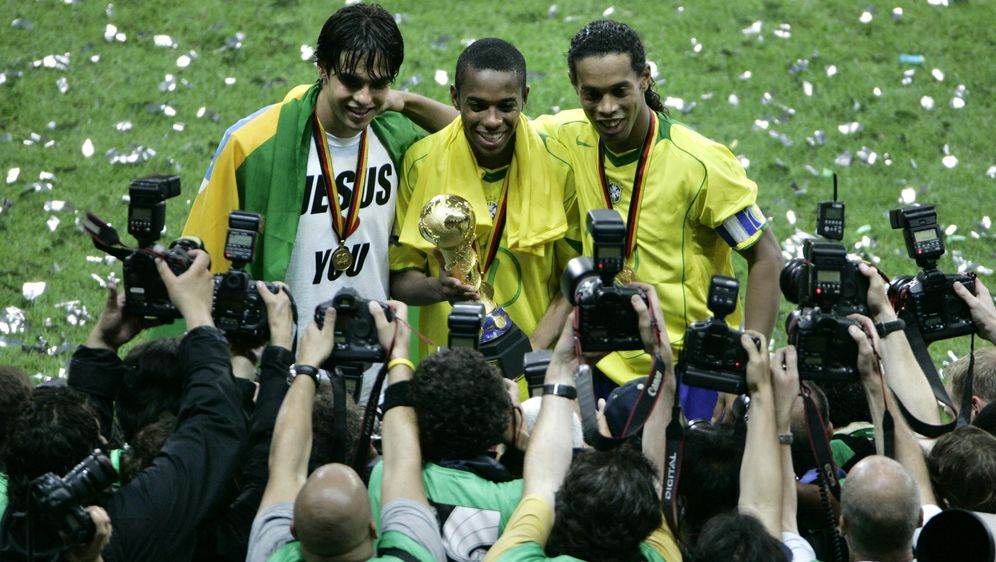 Kaka, Robinho i Ronaldinho (Foto: AFP)