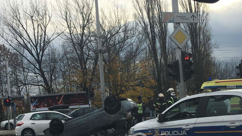 Prometna nesreća u Zagrebu (Foto: Čitatelj)