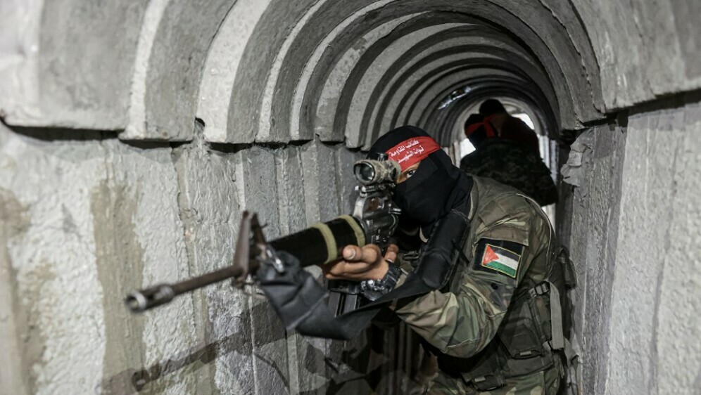 Palestinski borci u tunelu ispod Gaze