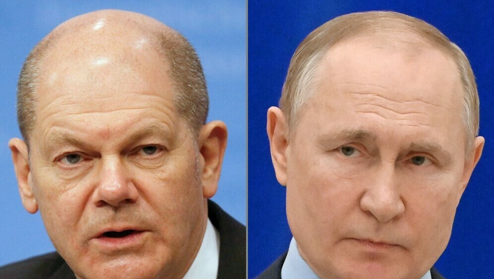 Olaf Scholz i Vladimir Putin