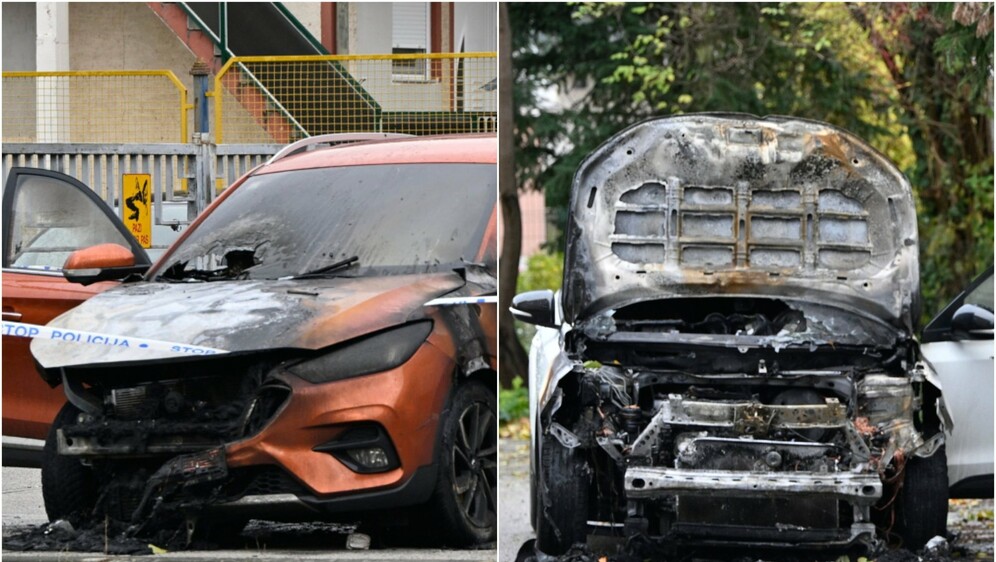 Zapaljena dva auta na Jankomiru