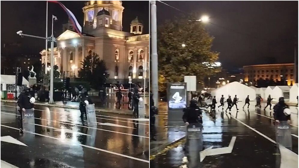 Tučnjava ispred Narodne skupštine Srbije