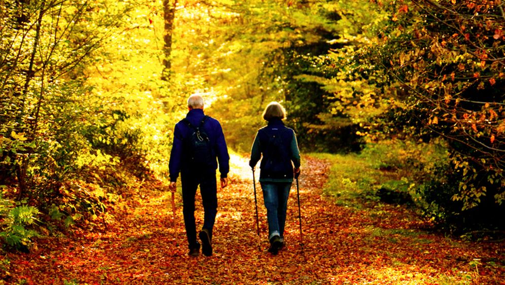 Stariji par u šetnji