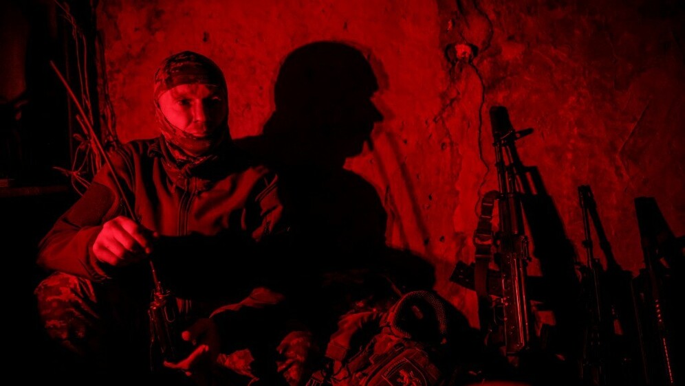 Ukrajinski vojnici u zemunici u Donjeckoj oblasti