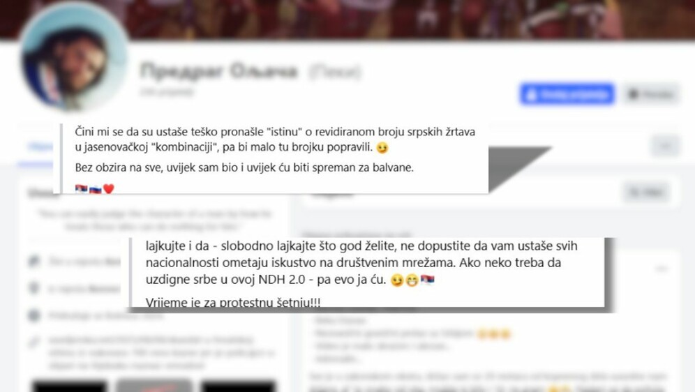 Objave uhićenog 50-godišnjaka