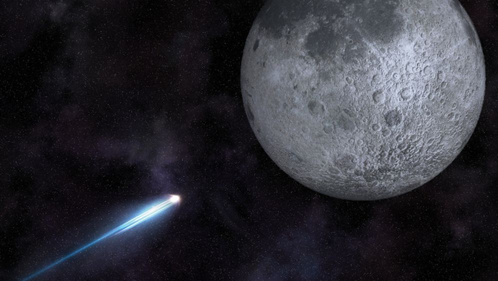 Asteroid prijeti Mjesecu, ilustracija