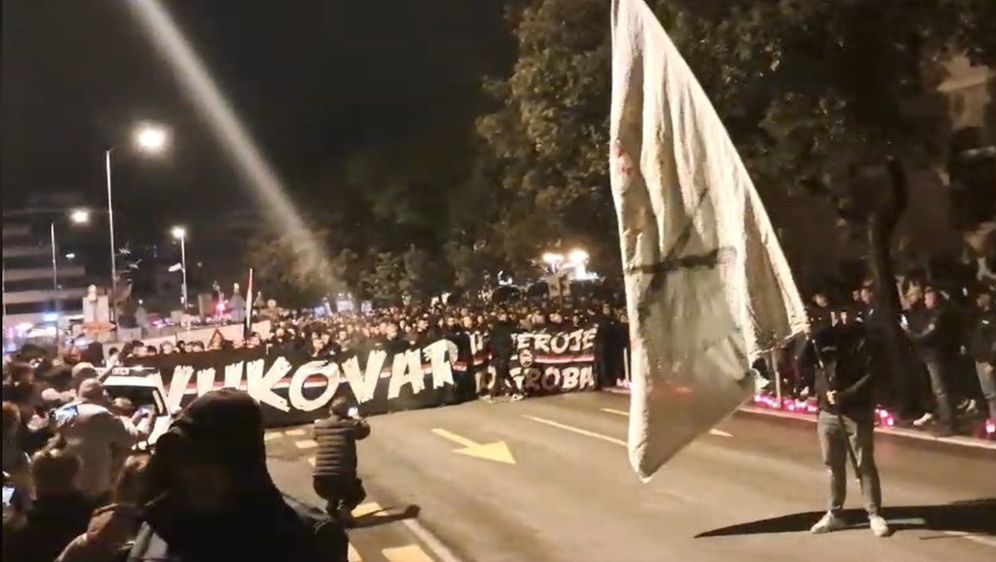 Torcida na Vukovarskoj ulici u Splitu